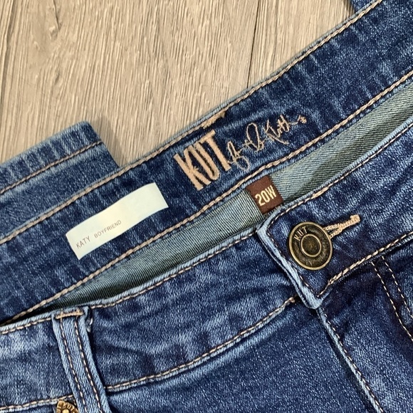 Kut from the Kloth Katy Boyfriend Medium Wash Stretch Jeans size 20W - Picture 10 of 14